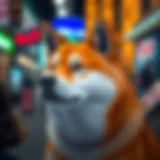 Digital representation of Shiba Inu cryptocurrency