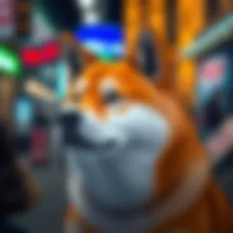 Digital representation of Shiba Inu cryptocurrency
