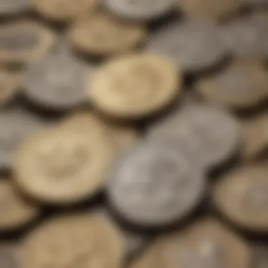 Various dollar coins showcasing historical designs