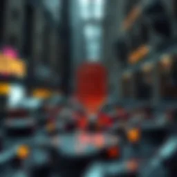 Blockchain technology visual representation