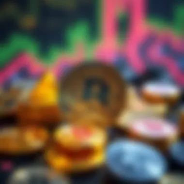 Highlighted Crypto Assets Symbolic representation of cryptocurrency assets