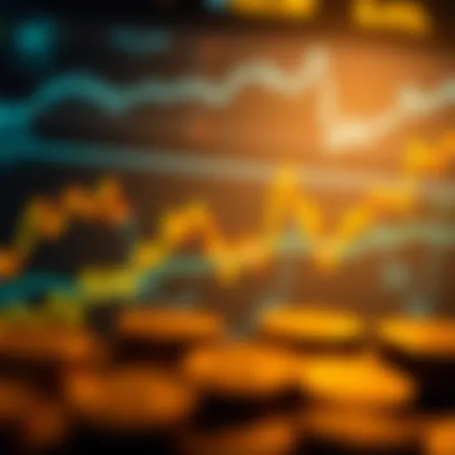 Visual representation of cryptocurrency price fluctuations