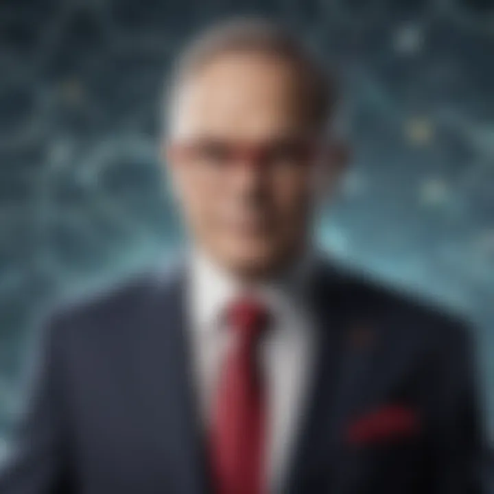 Infographic on Don Tapscott's contributions to blockchain