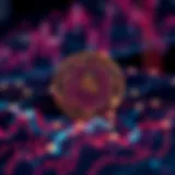 Digital Ledger of Blockchain Blockchain technology visualized as a digital ledger