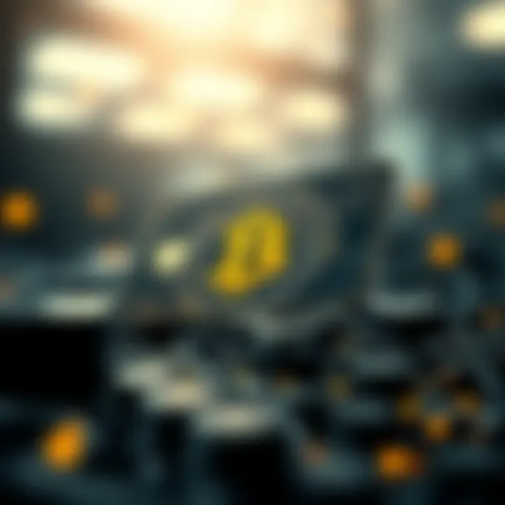Graphic representation of the future of payment systems with blockchain