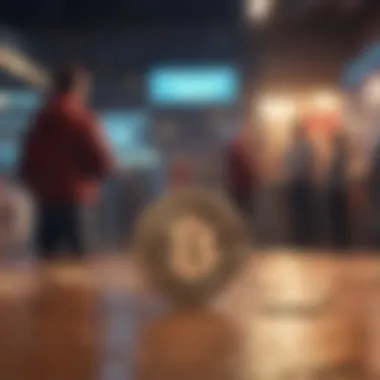 Community Engagement in Cryptocurrency A community gathering discussing cryptocurrency investments and strategies.