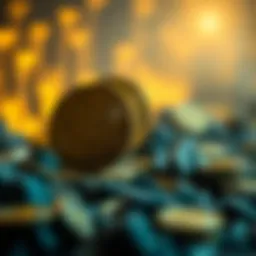 Conceptual representation of cryptocurrency airdrops