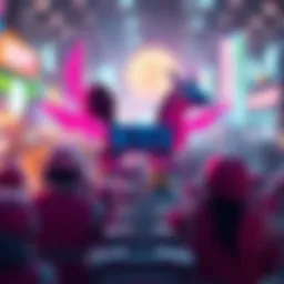 A vibrant digital artwork representing unique NFTs