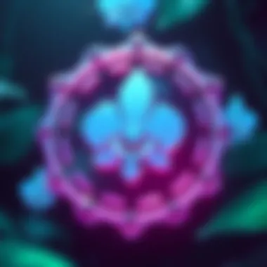 Orchid Token Logo An intricate visualization of the Orchid Token logo representing privacy and security