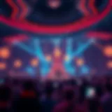 A virtual concert in the metaverse showcasing immersive experiences