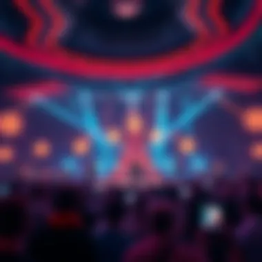 Immersive Virtual Concert Experience A virtual concert in the metaverse showcasing immersive experiences