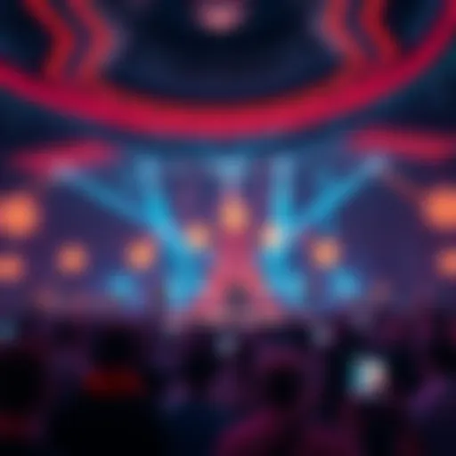 Immersive Virtual Concert Experience A virtual concert in the metaverse showcasing immersive experiences