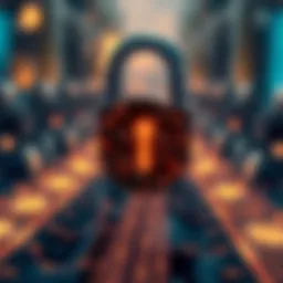 A digital lock symbolizing cryptocurrency security