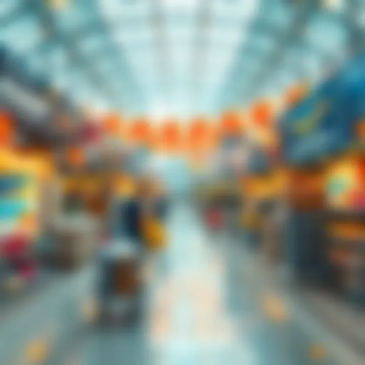 The Future of Commerce in a Cryptocurrency-Dominated Landscape A conceptual marketplace illustrating the future of commerce with cryptocurrency