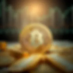 Symbolic representation of Bitcoin currency