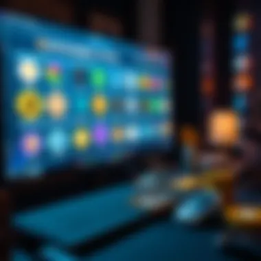 Diverse Cryptocurrency Options An overview of various cryptocurrencies displayed on a screen