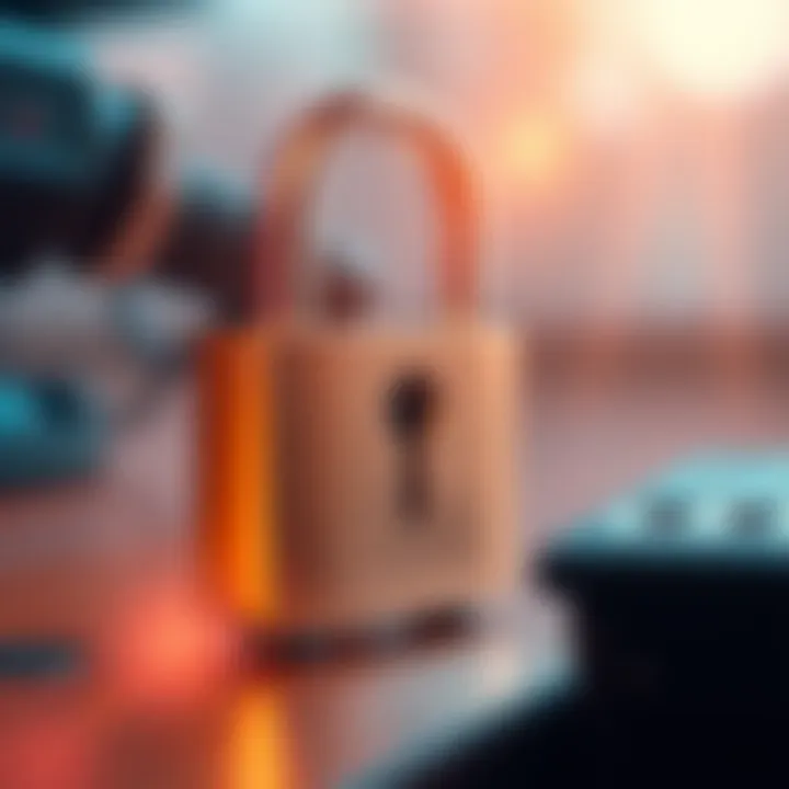 Ensuring Transaction Security A secure lock symbolizing safety in cryptocurrency transactions
