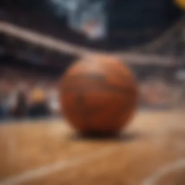 The Convergence of Basketball and Blockchain Illustration depicting the convergence of basketball and blockchain technology