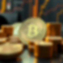 Conceptual representation of cryptocurrency staking