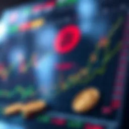 A graph depicting cryptocurrency market trends