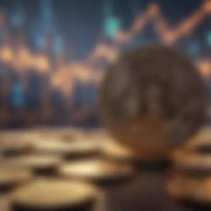 Chart illustrating market trends influenced by coin listings