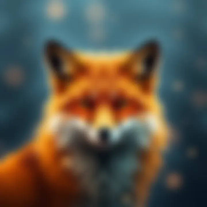 A digital representation of Fox crypto logo.