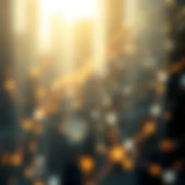 Decentralized Network Visualization Visual representation of a decentralized network in cryptocurrency