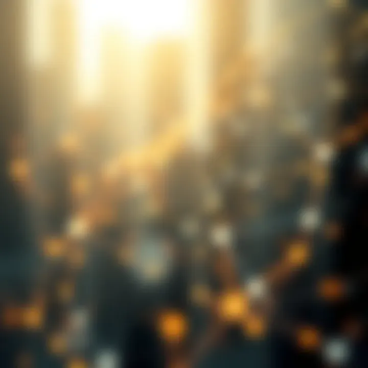 Decentralized Network Visualization Visual representation of a decentralized network in cryptocurrency