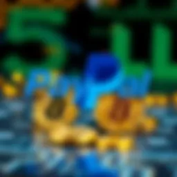 PayPal logo with cryptocurrency symbols