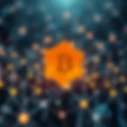 Visual representation of a blockchain network symbolizing NFT technology