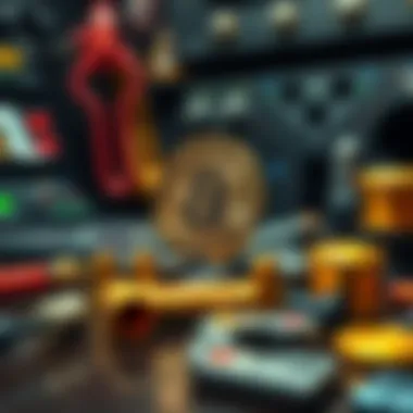 Tools Utilized by Makers Illustration of cryptocurrency tools used by makers